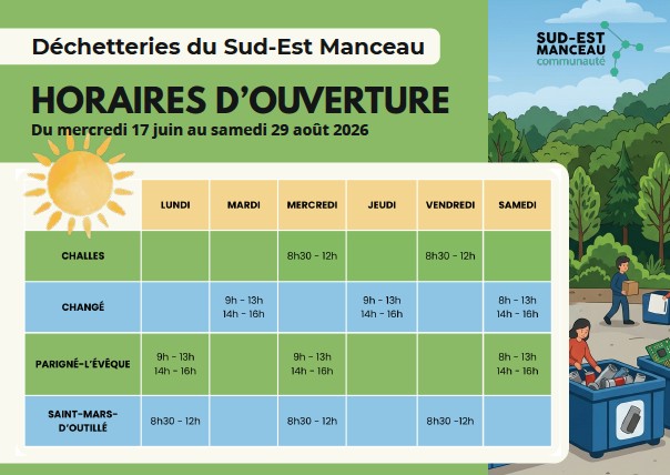 horaire été déchetterie