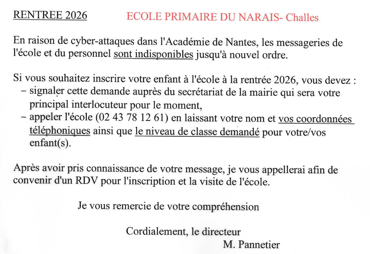 pb messagerie école