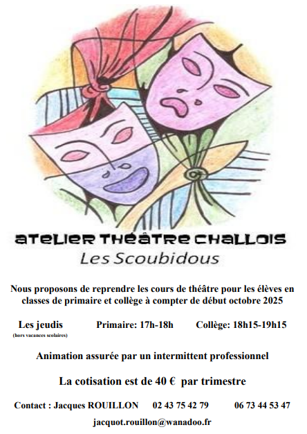 affiche théâtre cours 09.2025