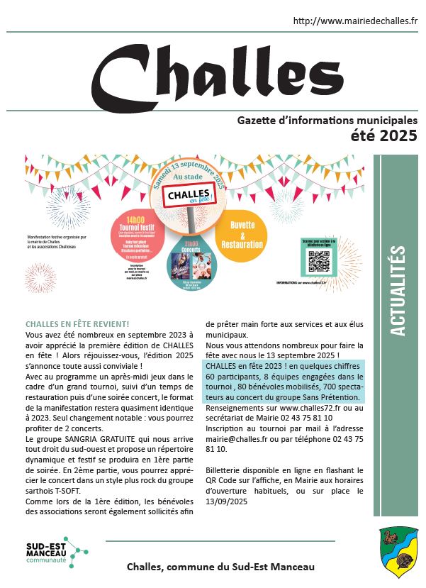 gazette été 2025